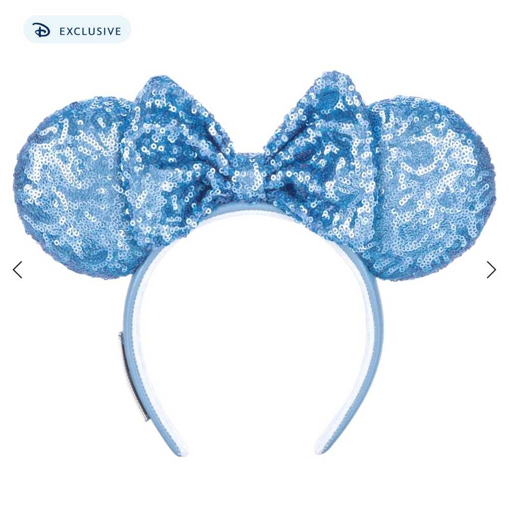 Disney Light Blue Sequin Minnie Ears Headband - Loungefly